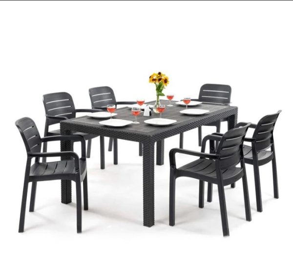 MELODY TABLE & TISARA CHAIR OUTDOOR DINING TABLE SET